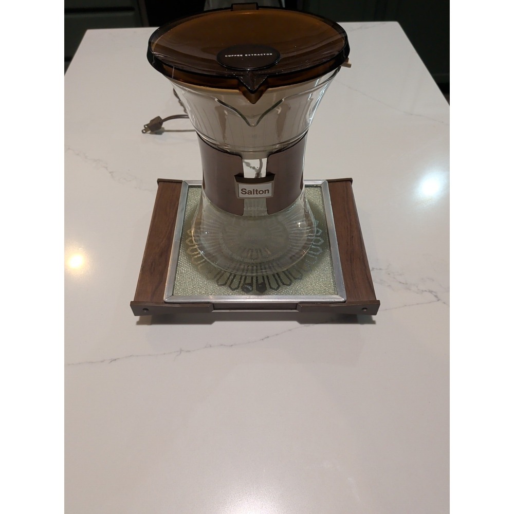 Salton Filtercup Coffee Extractor/Hot Plate Pour Over Fine Grind 10 Cup VTG EUC